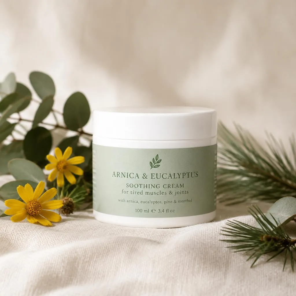 Tiegel der Fledox Forte Creme mit Arnika und Eukalyptus